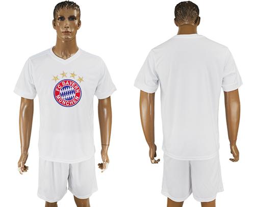 Bayern Munchen Blank White Soccer Club T-Shirt - Click Image to Close